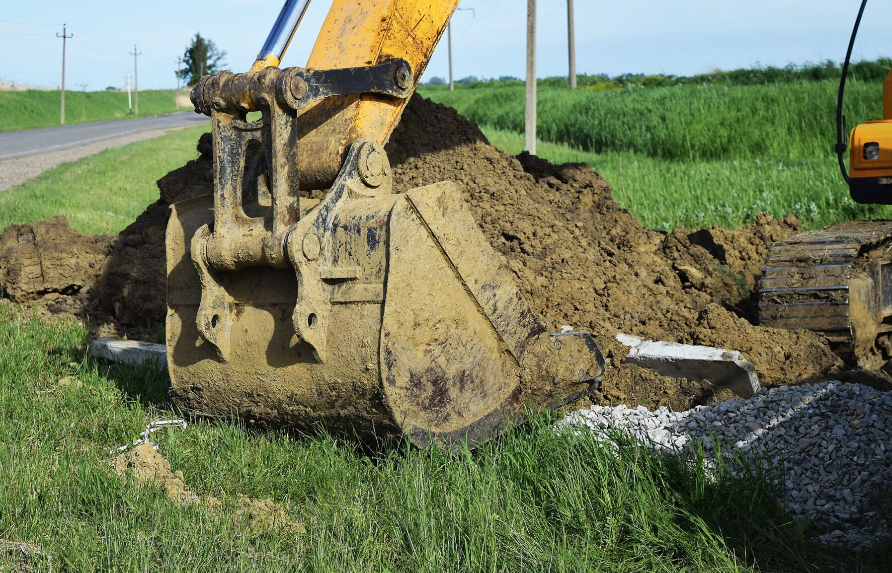 Backhoe, excavator